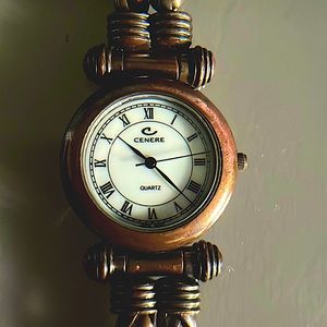 Cenere Quartz Retro Copper Chain Bracelet Watch